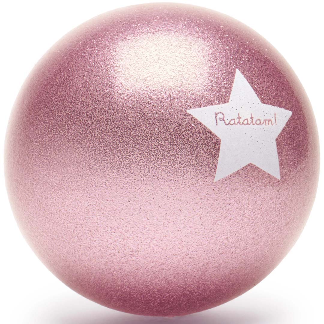 ratatam speelbal glitter - roze - 22 cm | B001-22 | 2