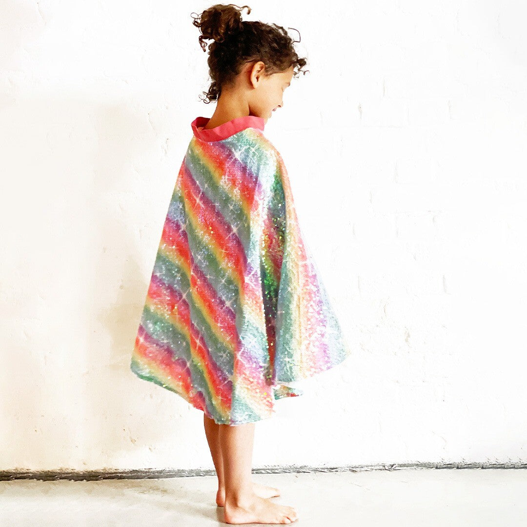 ratatam verkleedcape regenboog sequins | CR-M006 | 1