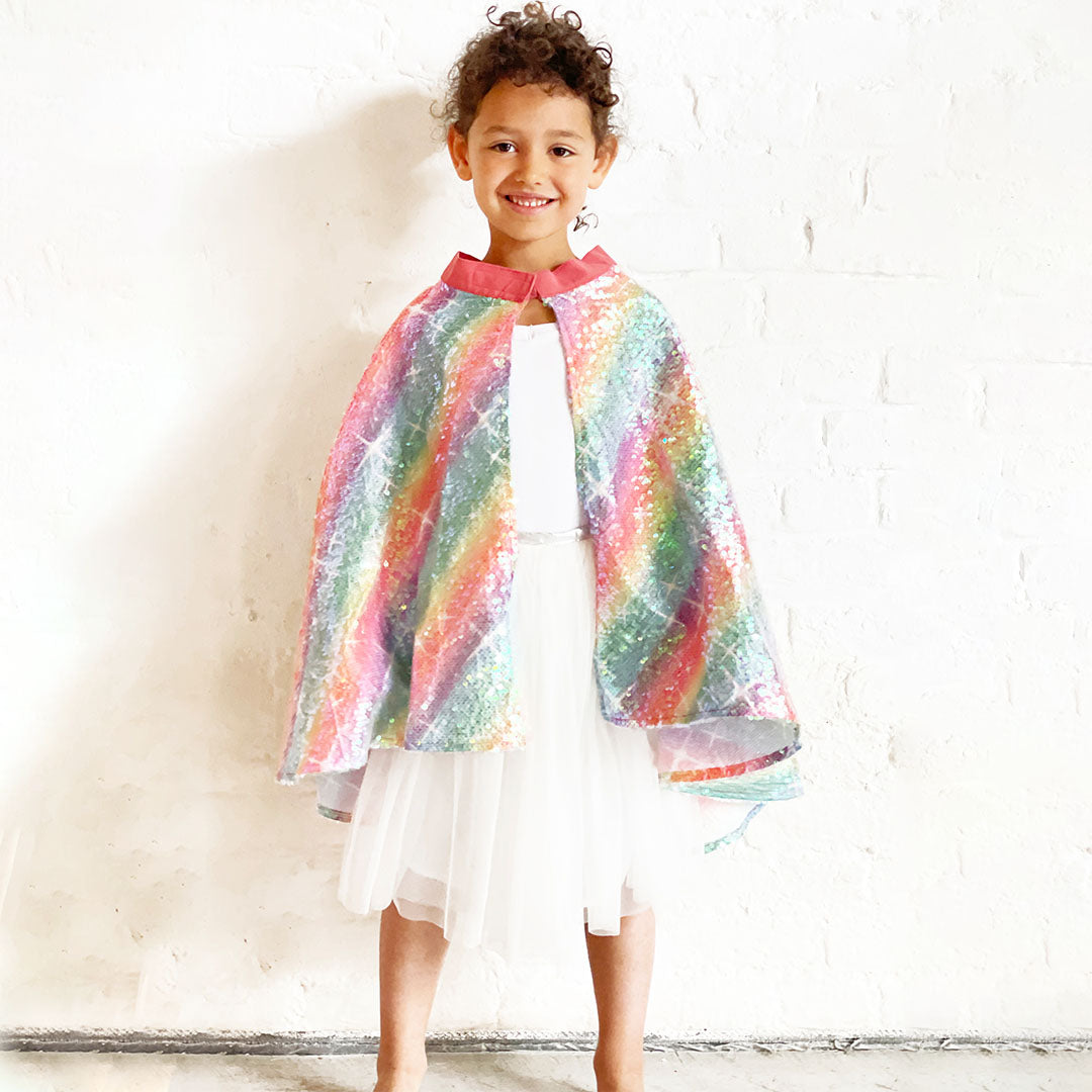 ratatam verkleedcape regenboog sequins | CR-M006 | 2