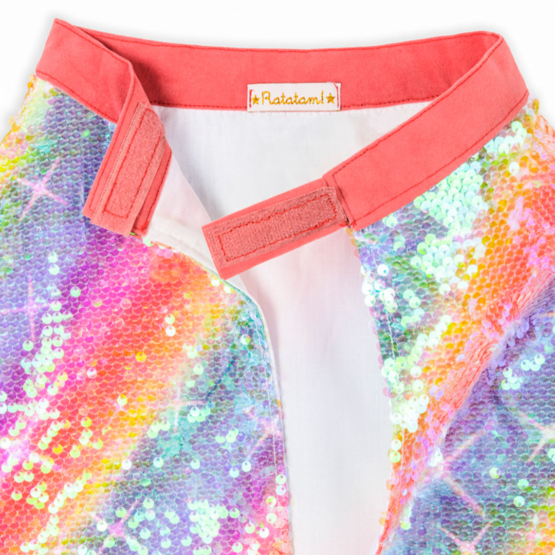 ratatam verkleedcape regenboog sequins | CR-M006 | 3