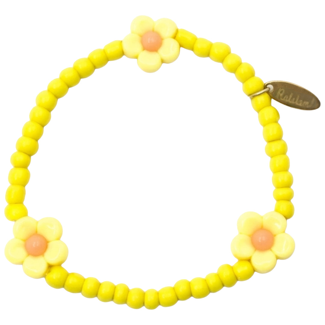ratatam armband met bloem geel | RATABR-FLO01 |