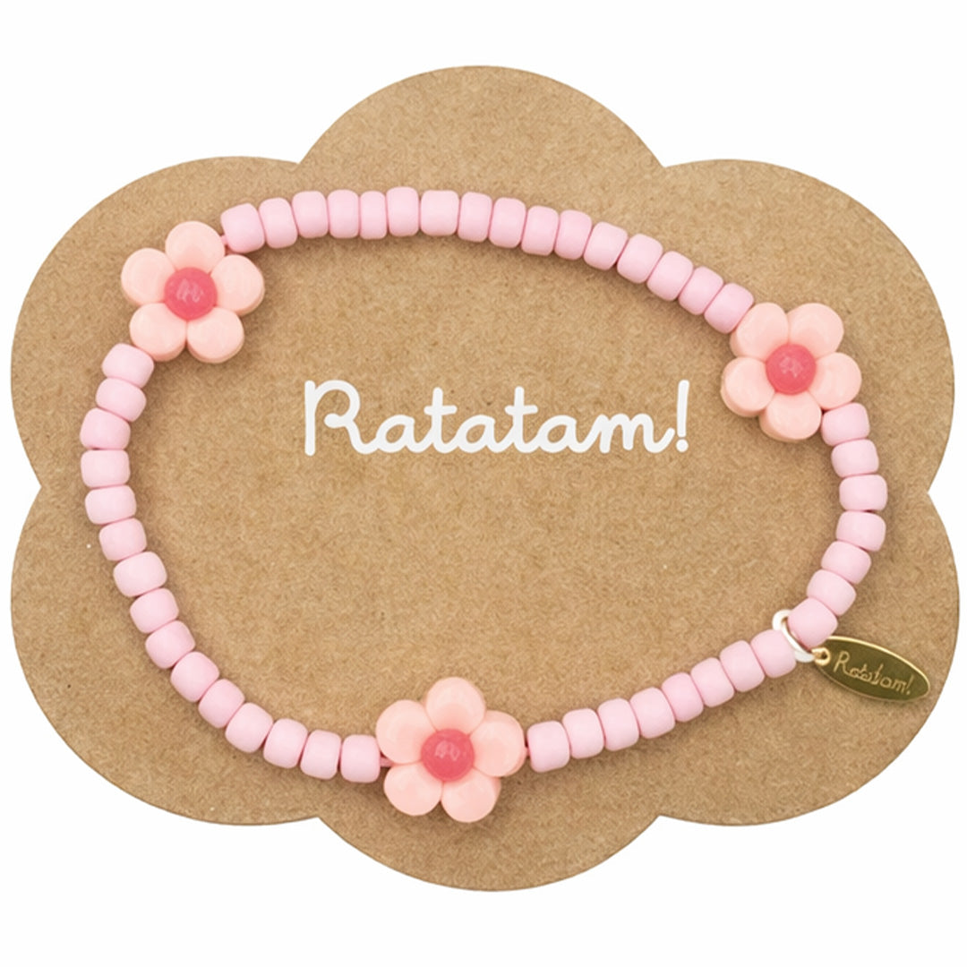 ratatam armband met bloem roze | BR-FLO04 | 4