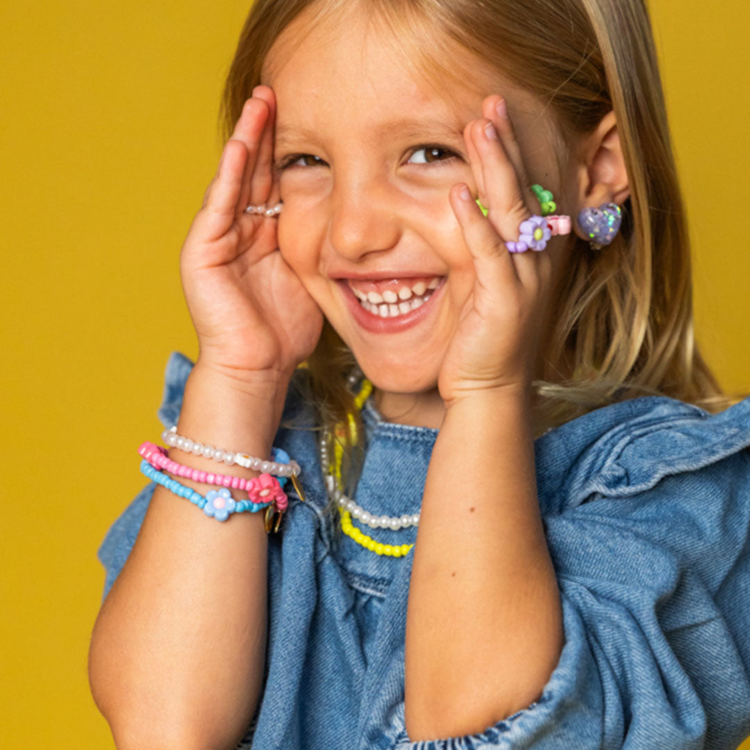 ratatam armband met bloem roze | BR-FLO04 | 2