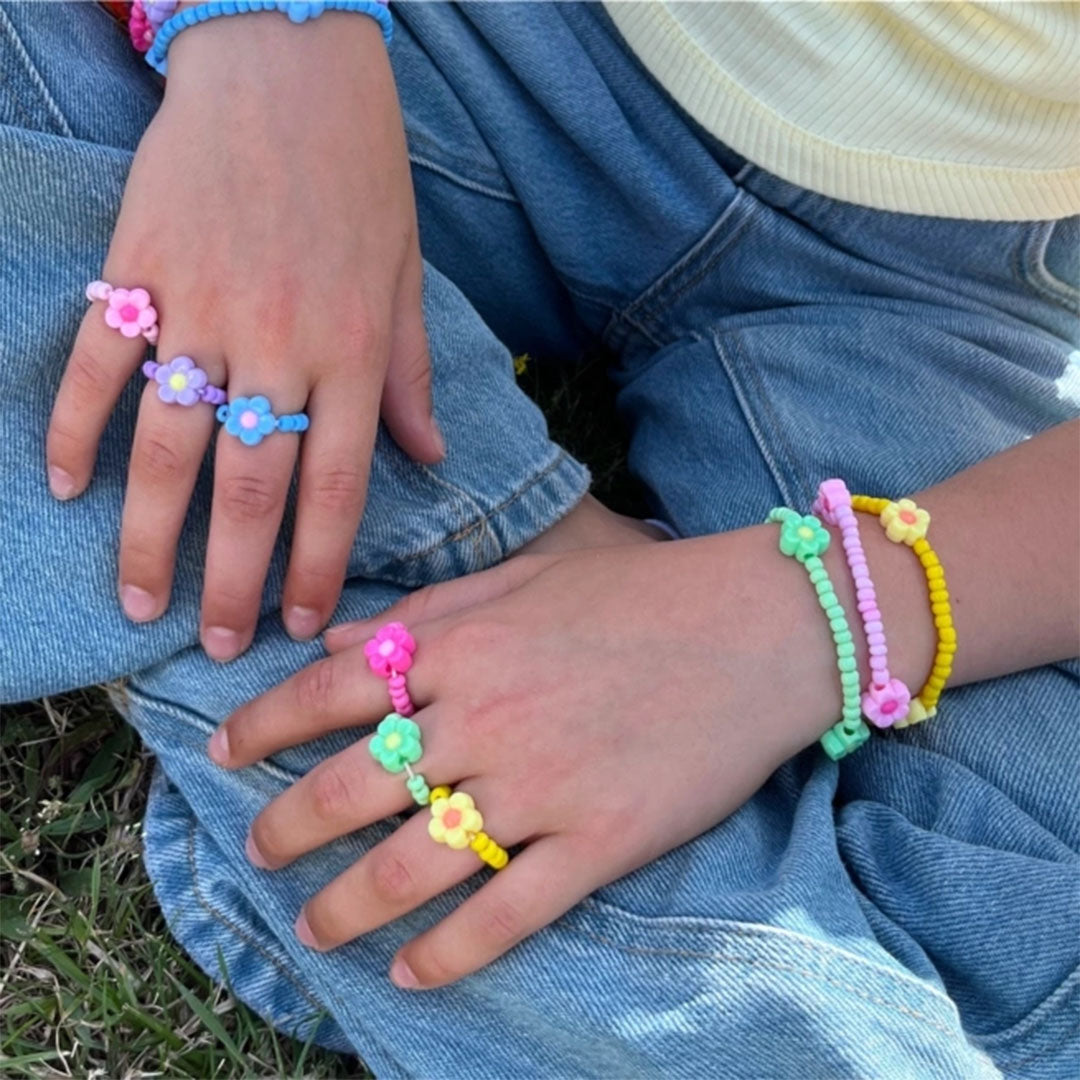 ratatam ring met bloem blauw | RATARG-FLO02 |3