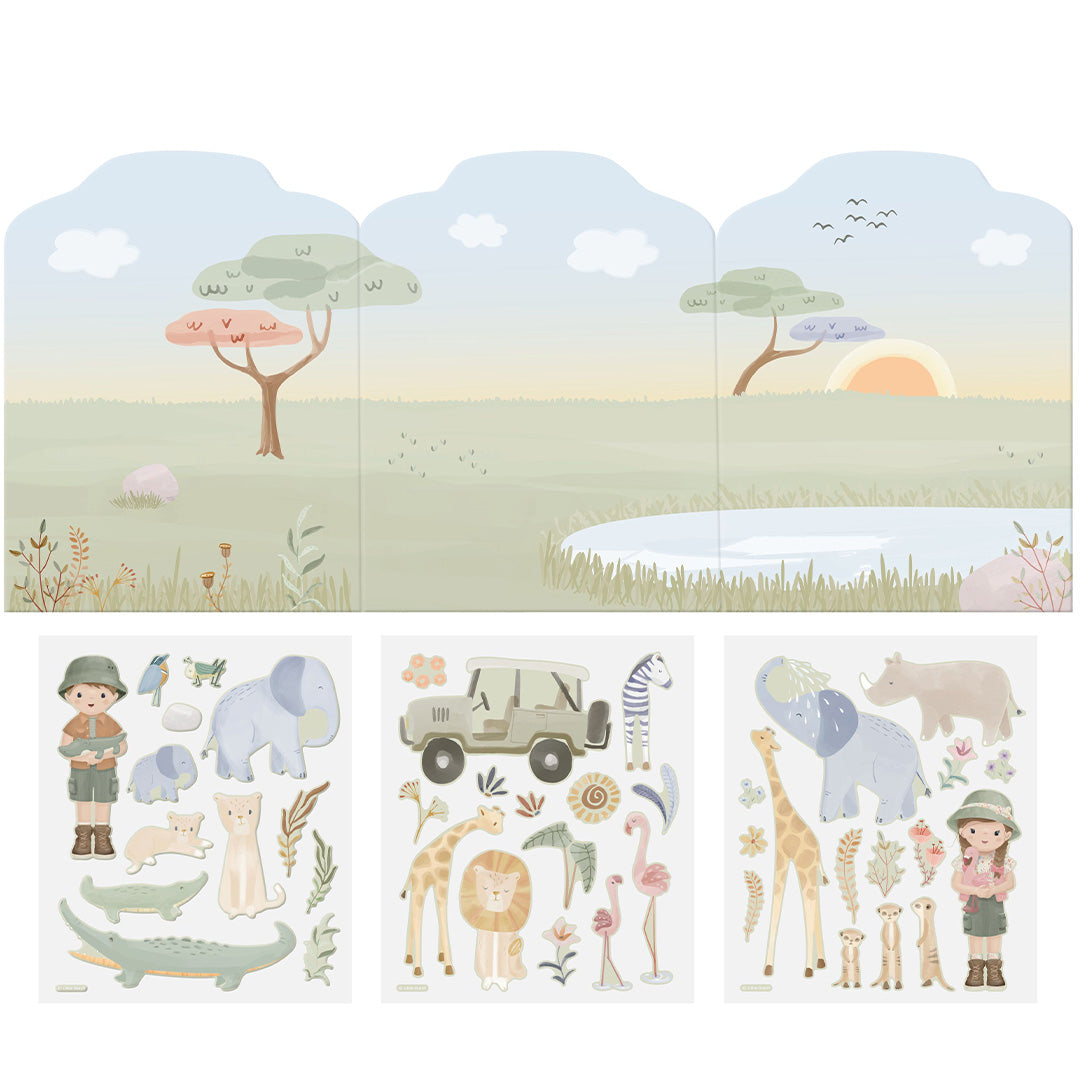 little dutch stickerboek jim en rosa - safari friends | LDBT126904 | 2