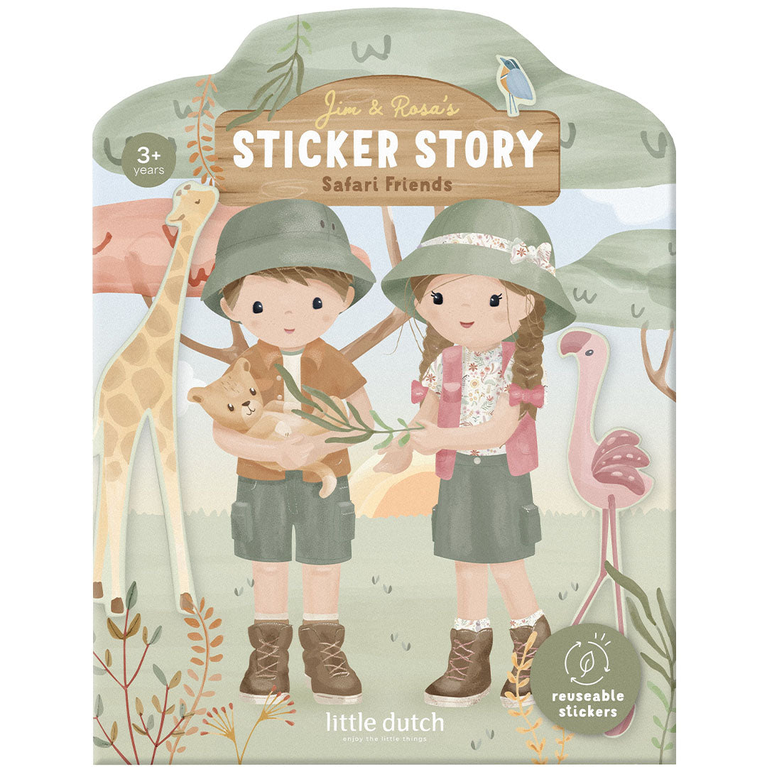 little dutch stickerboek jim en rosa - safari friends | LDBT126904 | 