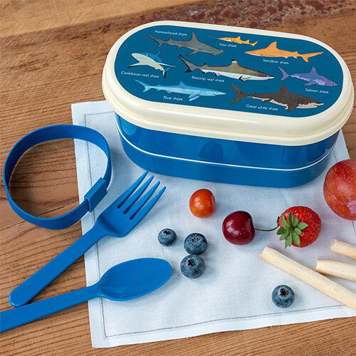 rex london bento box met bestek - sharks | 29482 | 3