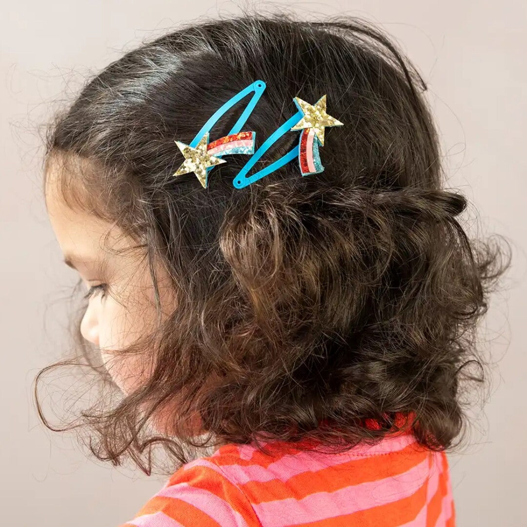 rex london haarspeldjes shooting star glitter - 2st | 30304 | 1