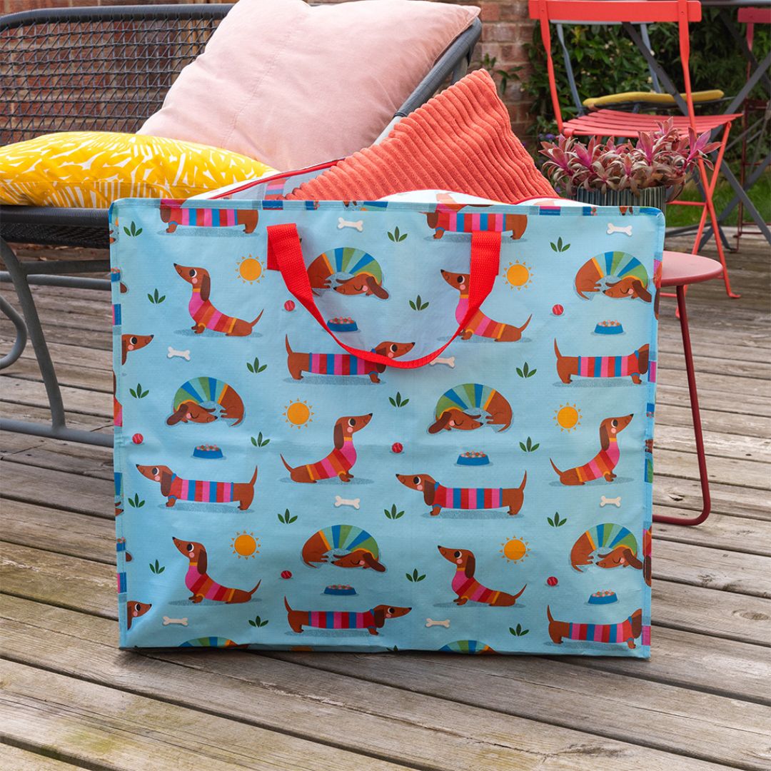 rex london jumbo opbergtas sausage dog blue | 30700 | 1