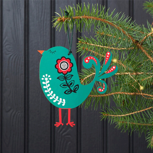 rex london kersthanger vogel - groen | 29917 | 3