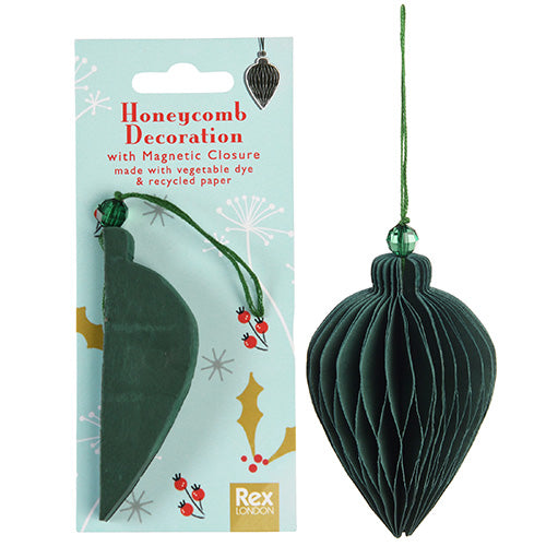 rex london kerstversiering honingraat druppel - groen | 29817 | 3