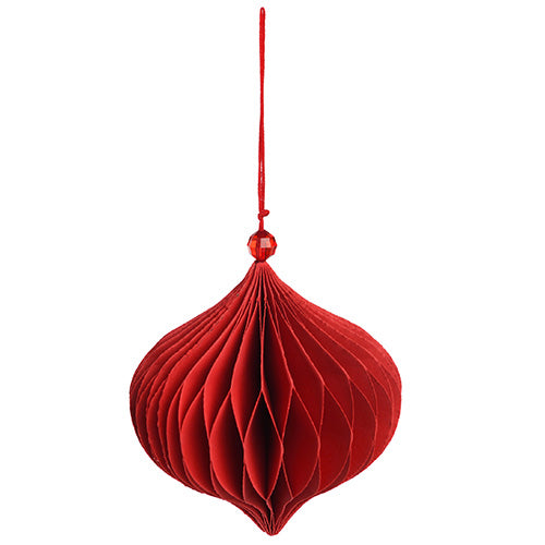 rex london kerstversiering honingraat rond - rood | 29818 | 0