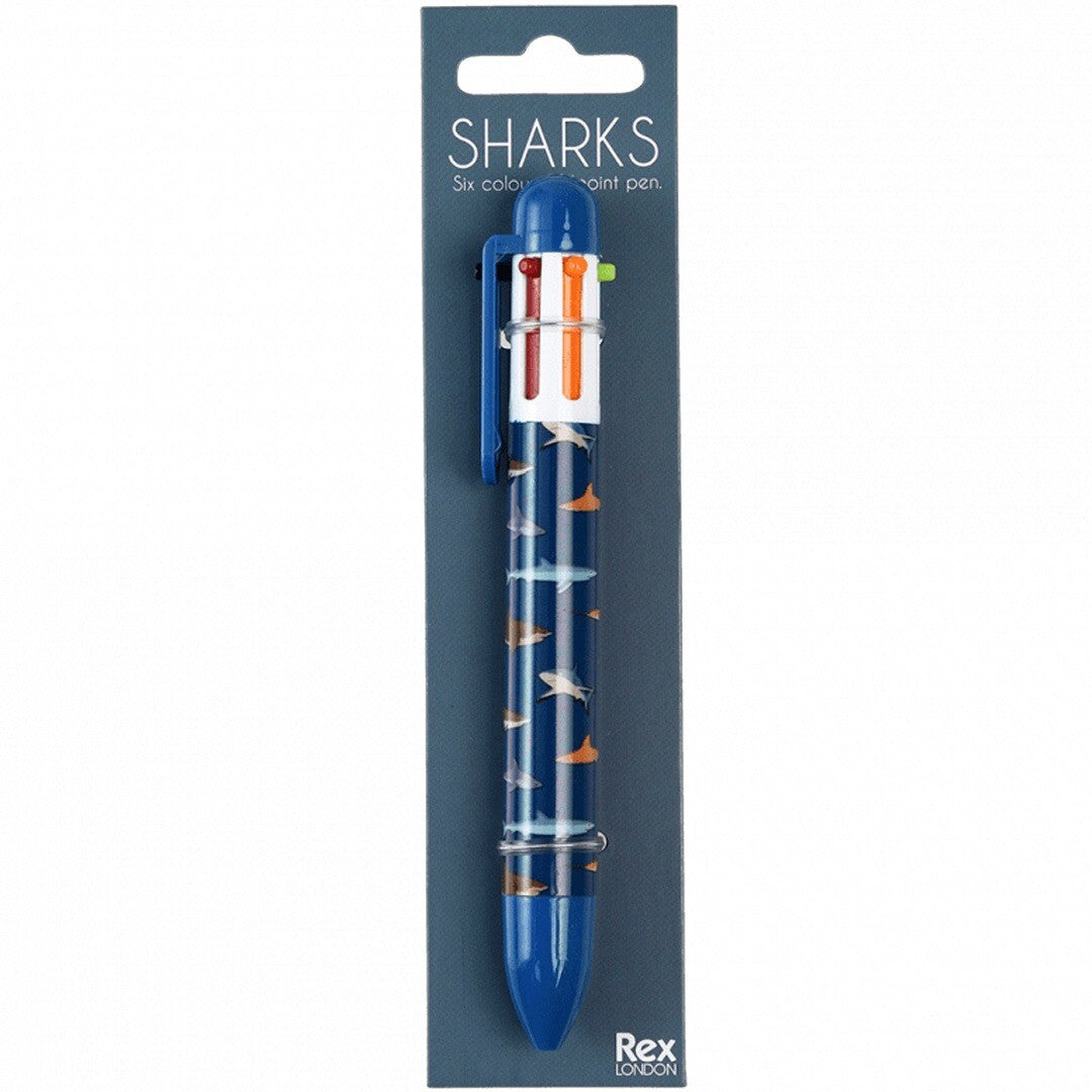 rex london kleurenpen 6-in-1 sharks | 29757 | 3
