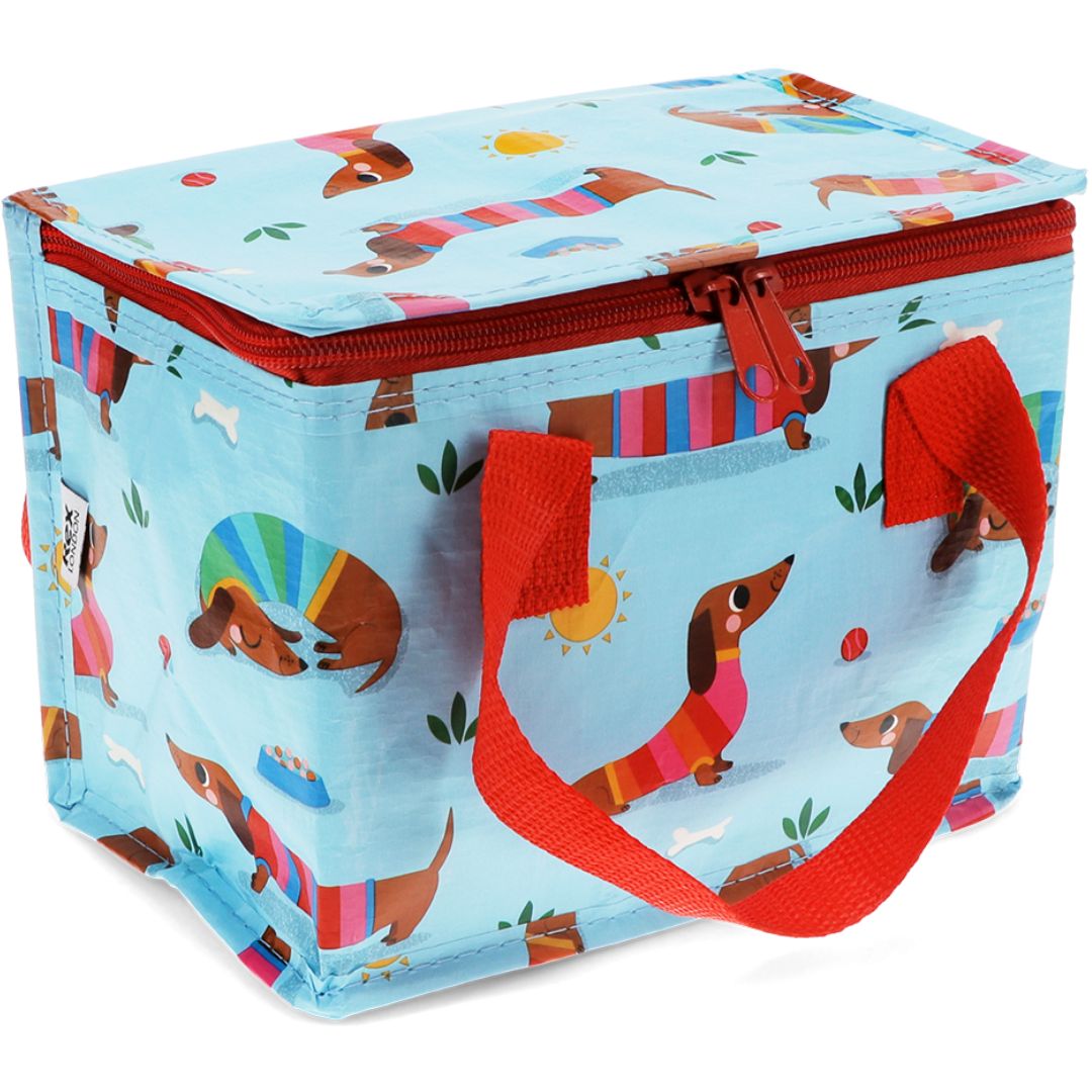 Rex London Lunchbox Mit Herausnehmbarem Fach – Dackel-Motiv, BPA-frei, Ca. 17x13x7,5 Cm, Für Snacks & Obst