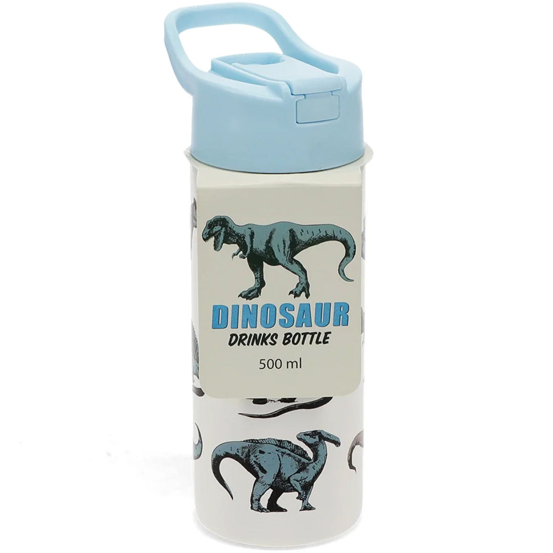 rex london rvs drinkfles met rietje - dinosaur - 500 ml | 30963 | 4