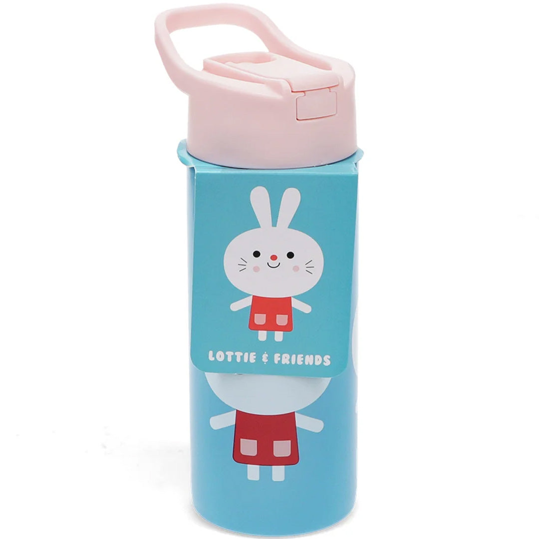 rex london rvs drinkfles met rietje - lottie and friends - 500 ml | 30968 | 4