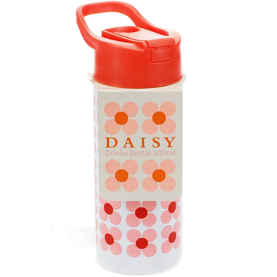rex london rvs drinkfles met rietje - pink daisy - 500 ml | 30966 | 4