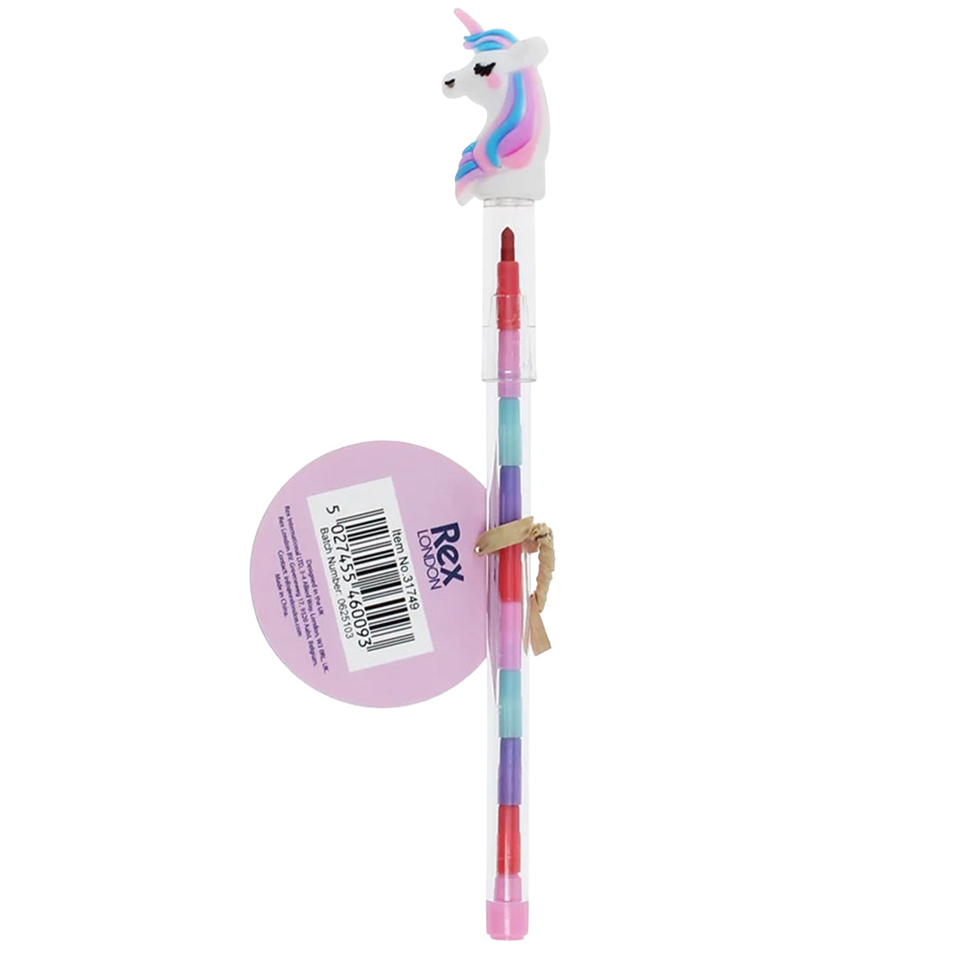rex london stapelbare waskrijtpen - unicorn - 10 kleuren | REX31749 | 4