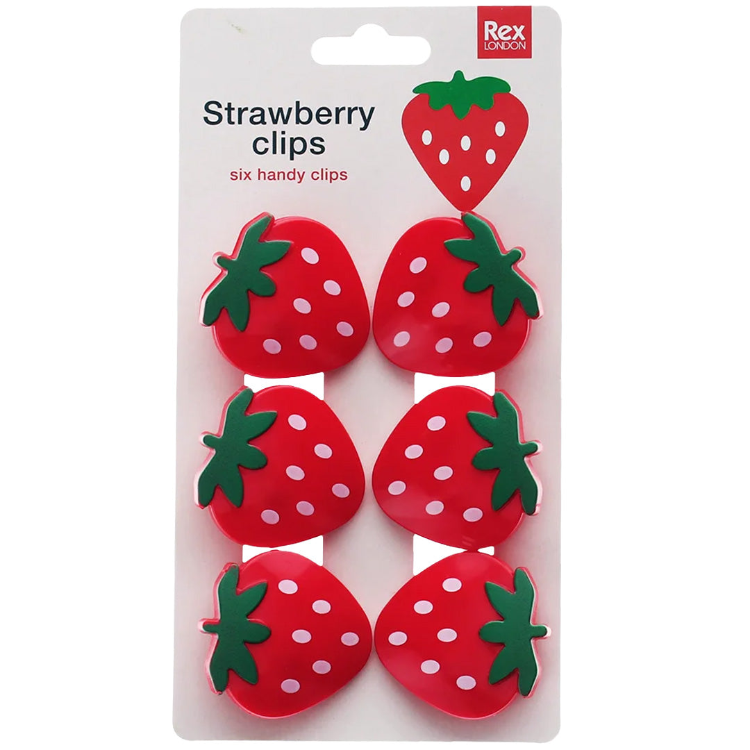 rex london tasclips - strawberry - 6st | REX31700 | 1