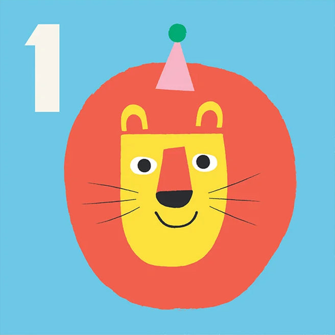 rex london verjaardagskaart - lion - 1 jaar | REX30192 | 1