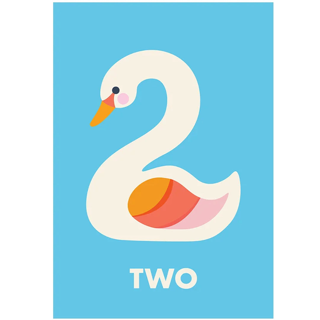 rex london verjaardagskaart - swan - 2 jaar | REX30161 | 1