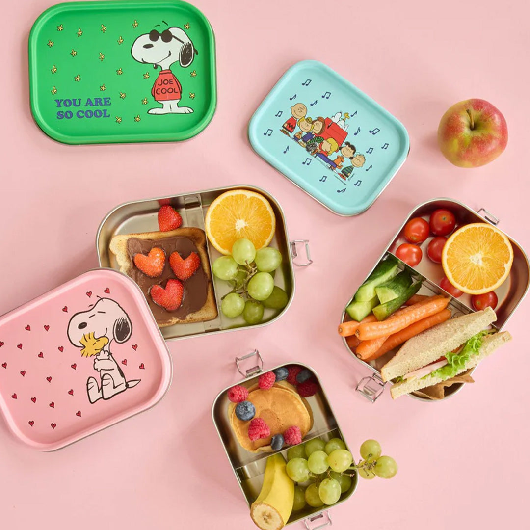 rice rvs broodtrommel snoopy - groen | STLUN-LSNOOPG | 2