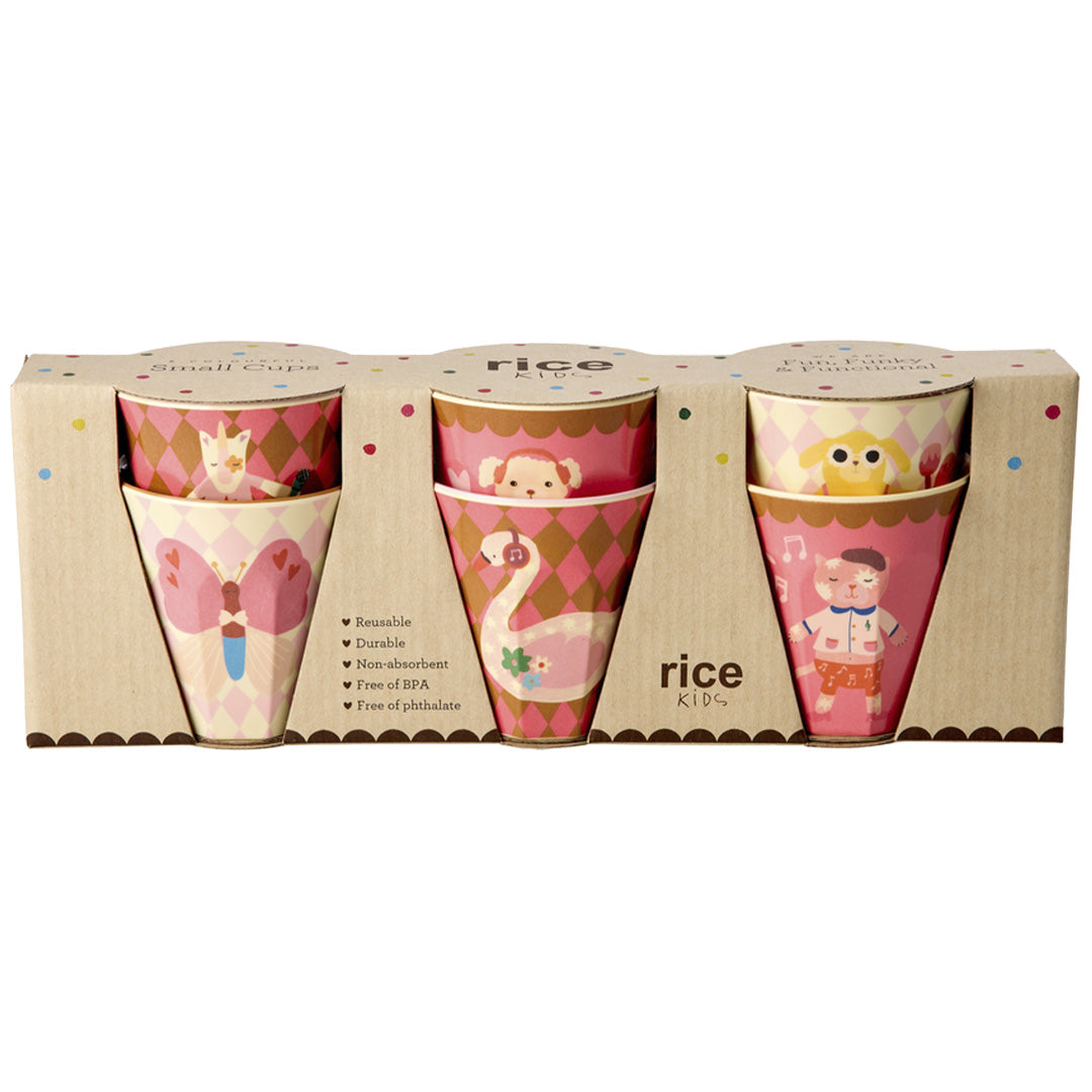 rice kinderbeker music band - roze - 160 ml - 6st | KICUP-6ZMUSICI | 2