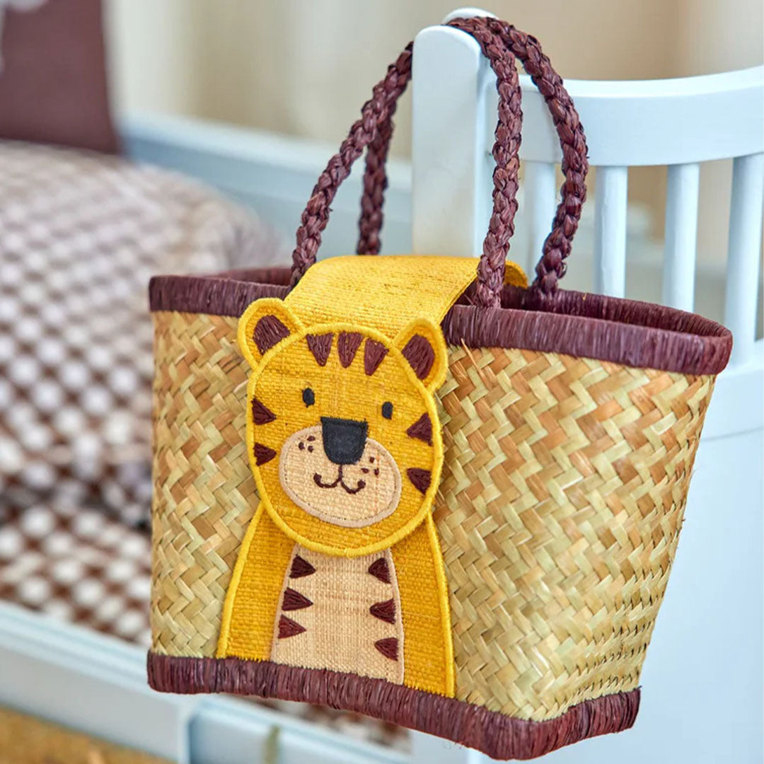 rice kindertas raffia - tijger | KIBAG-TIG | 2