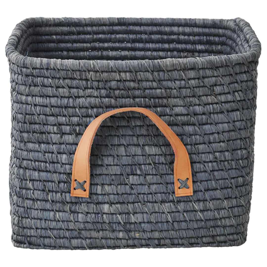 rice opbergmand raffia - blauw | BSRAT-30B 