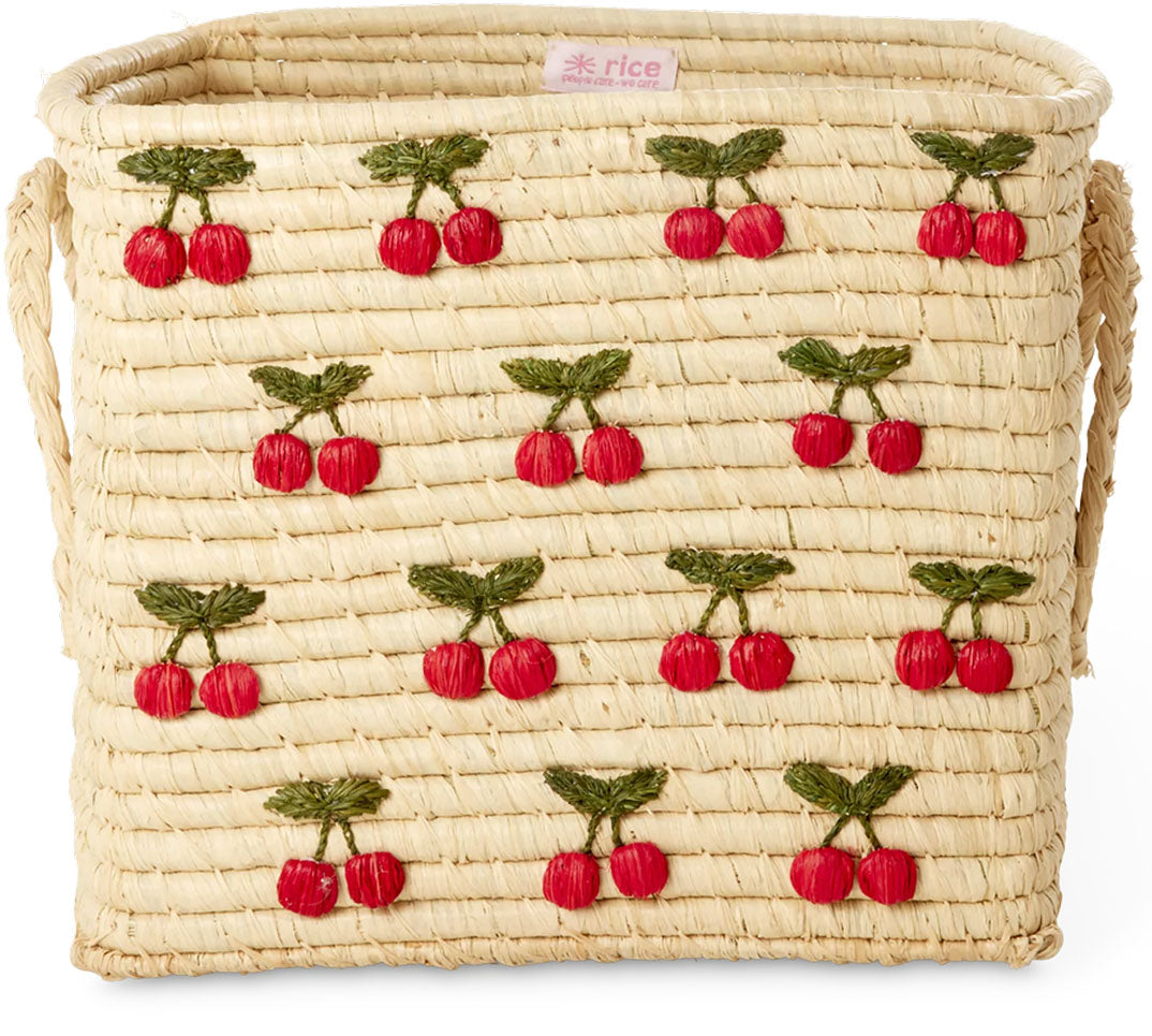 rice opbergmand raffia - kersen | BSRAT-30CHER