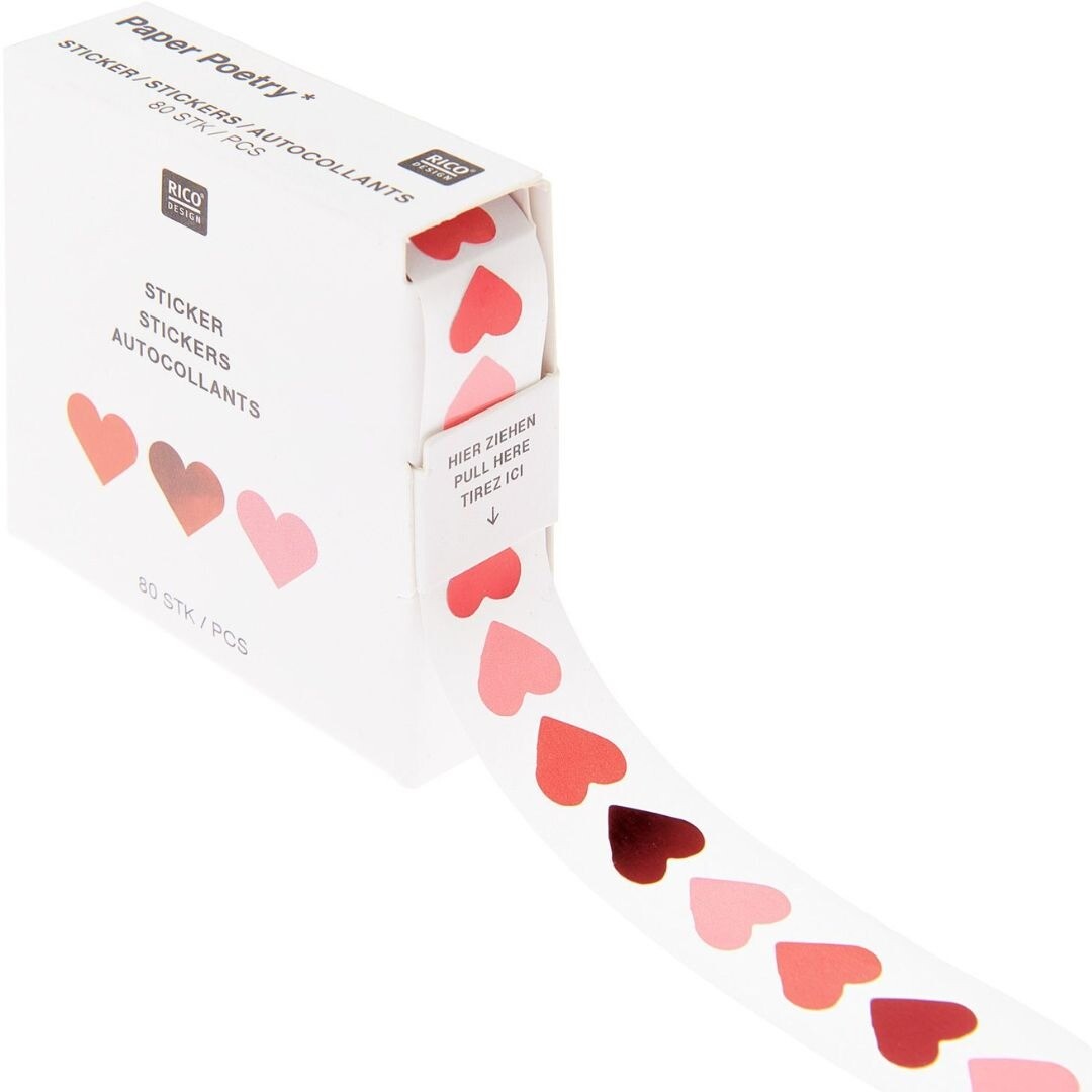 rol mini stickers - neon hartjes | 300973 | 0