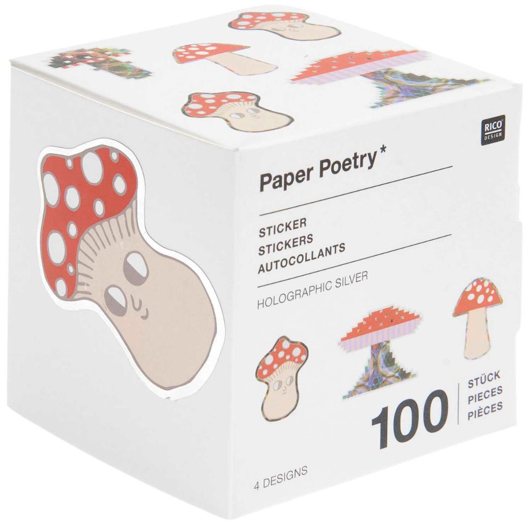 rol stickers - grote paddenstoelen | 300929 | 3