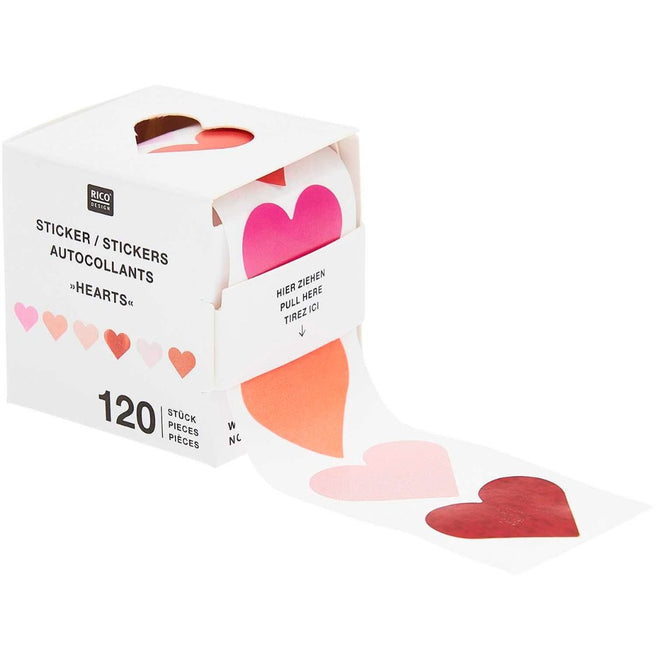 rol stickers - holografische harten | 300707 | 0