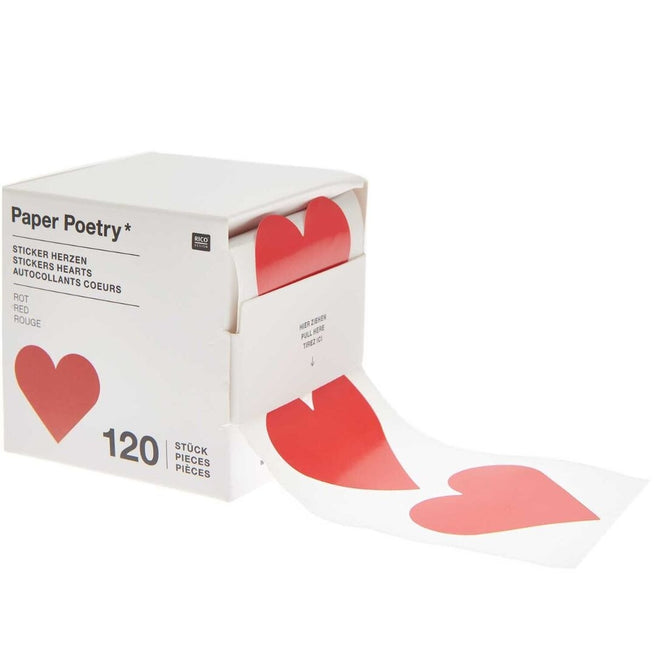 rol stickers - rode harten | 300144 | 0