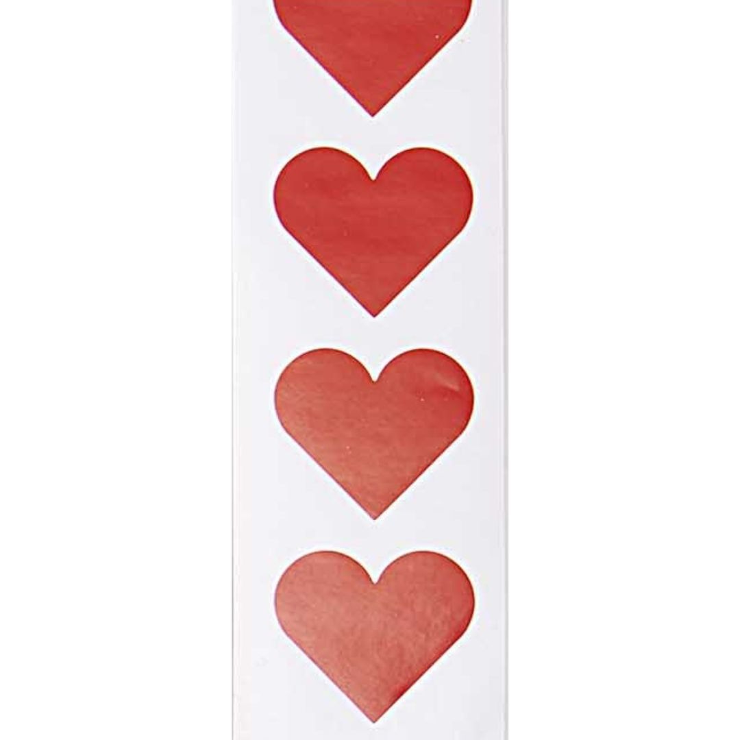 rol stickers - rode harten | 300144 | 2