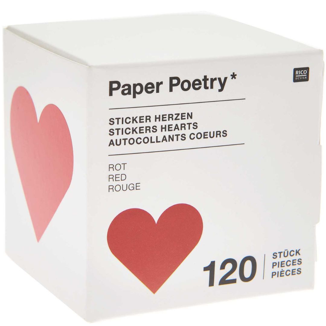 rol stickers - rode harten | 300144 | 3