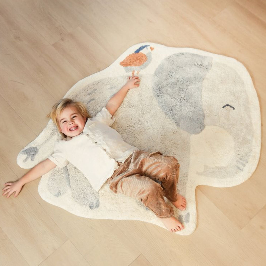 little dutch vloerkleed safari friends - olifant - 110x120 cm | RU10336047 | 2