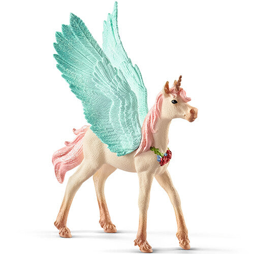 schleich bayala versierde pegasus eenhoorn veulen - 9 cm | 70575 | 0