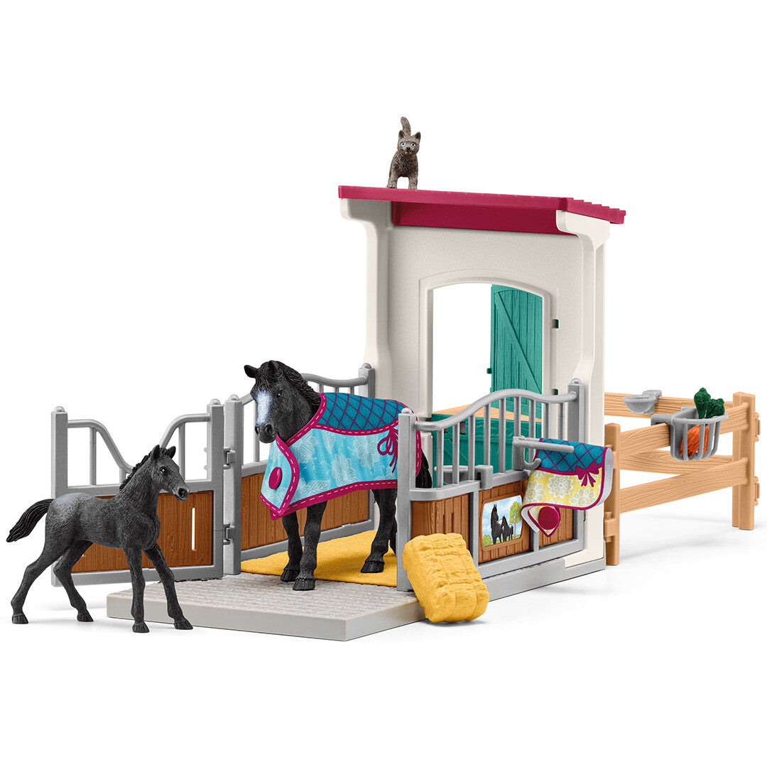 schleich horse club paardenbox met paard en veulen | 42611 | 0
