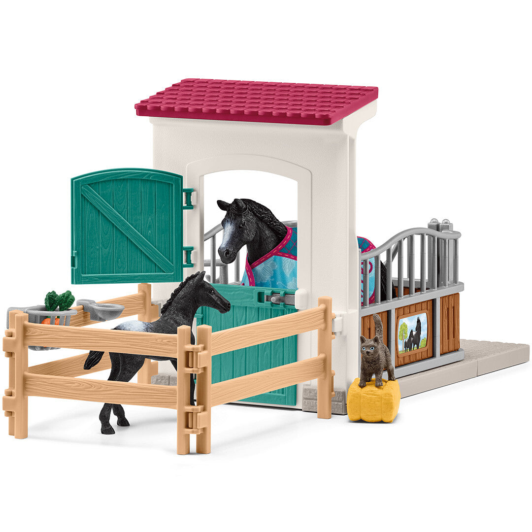 schleich horse club paardenbox met paard en veulen | 42611 | 3