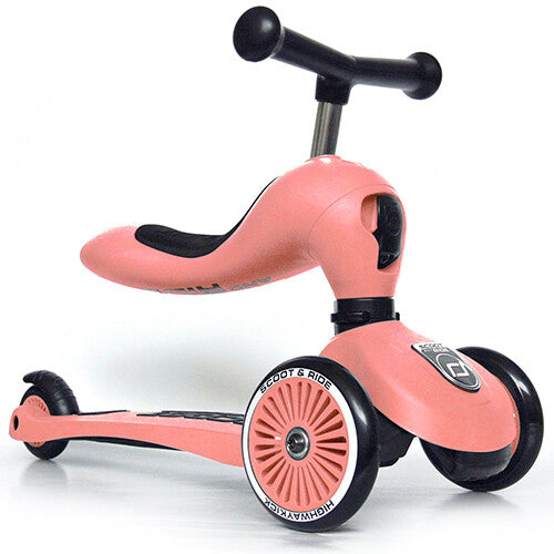 scoot and ride 2-in-1 loopfiets en step - highwaykick 1 - peach  | SR-96353 | 12