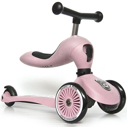 scoot and ride 2-in-1 loopfiets en step - highwaykick 1 - rose  | SR-96270 | 16