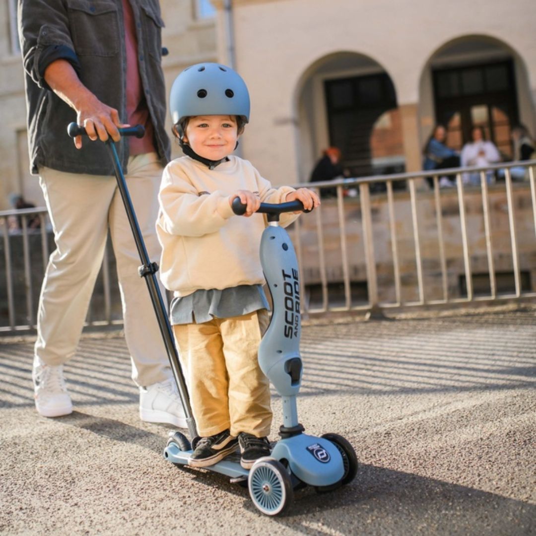 scoot and ride 2-in-1 loopfiets en step - push and go - steel | SR-00071 | 1