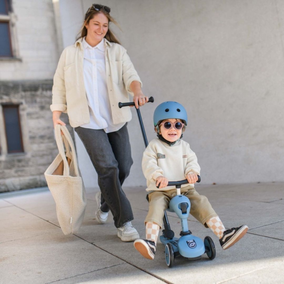 scoot and ride 2-in-1 loopfiets en step - push and go - steel | SR-00071 | 2