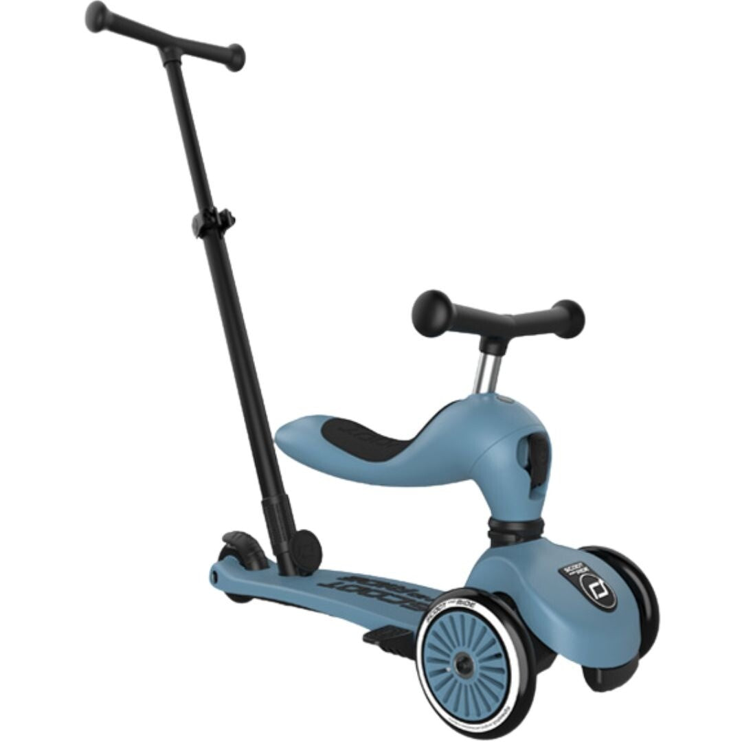 scoot and ride 2-in-1 loopfiets en step - push and go - steel | SR-00071 | 3