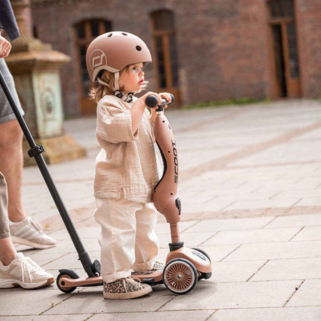scoot and ride 2-in-1 loopfiets en step - push and go - mocha mousse