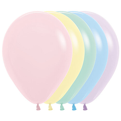 sempertex ballonnen pastel matte mix - 30 cm - 12st | R12600R | 0