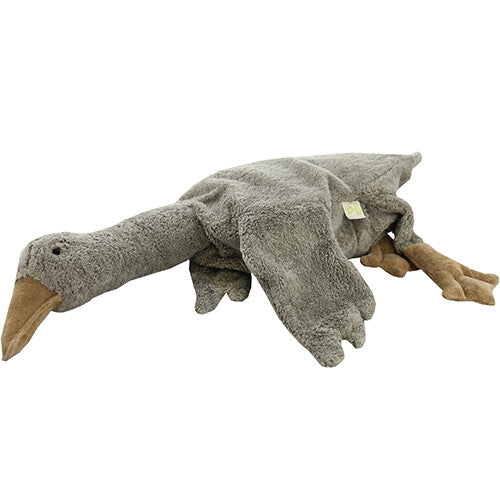 senger warmteknuffel gans - grijs - 80 cm | Y21037 | 1