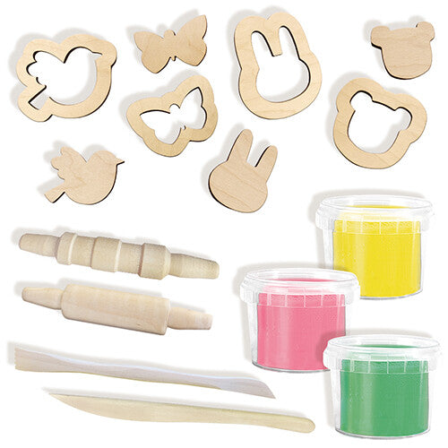 ses creative eco boetseerklei met gereedschap - dieren -15-delig | 24917 | 1