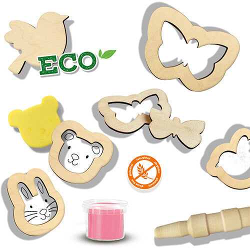 ses creative eco boetseerklei met gereedschap - dieren -15-delig | 24917 | 2